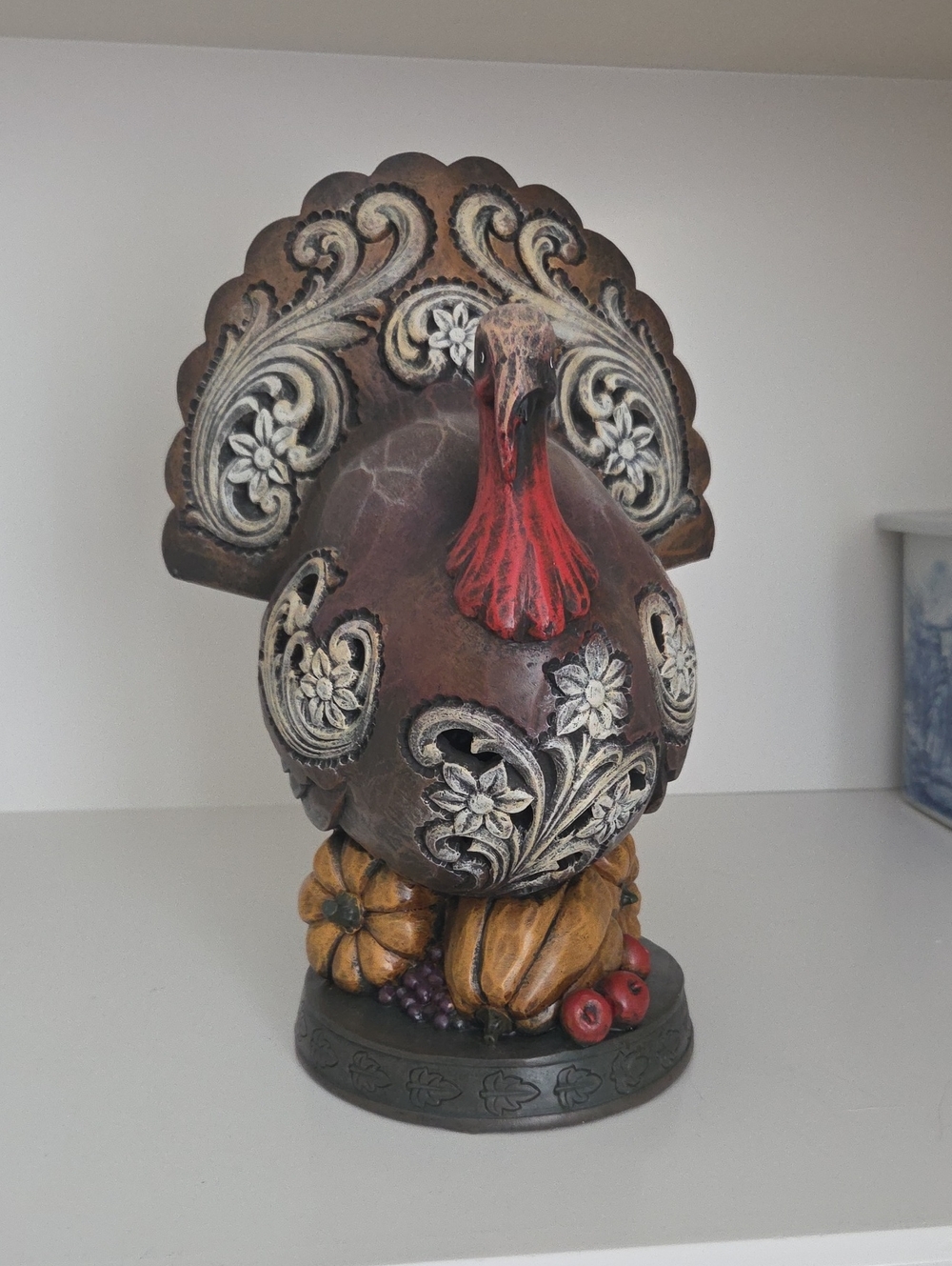 Hobby Lobby Brown and Red Decorative Turkey Sculpture